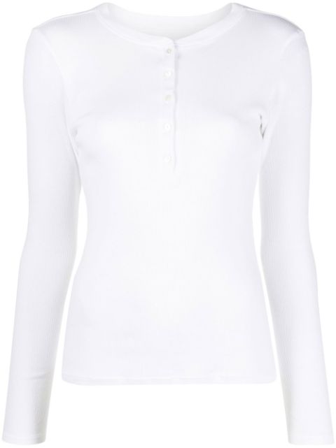 Nili Lotan button-front long-sleeved T-shirt