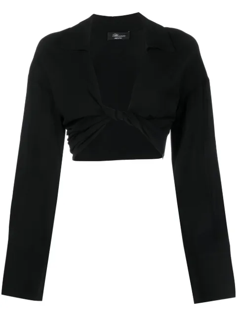 Blumarine top corto con detalle retorcido