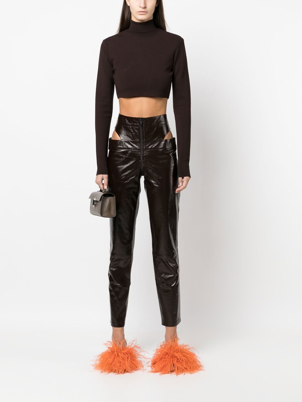 Image 2 of ZEYNEP ARCAY cut-out detail cropped trousers