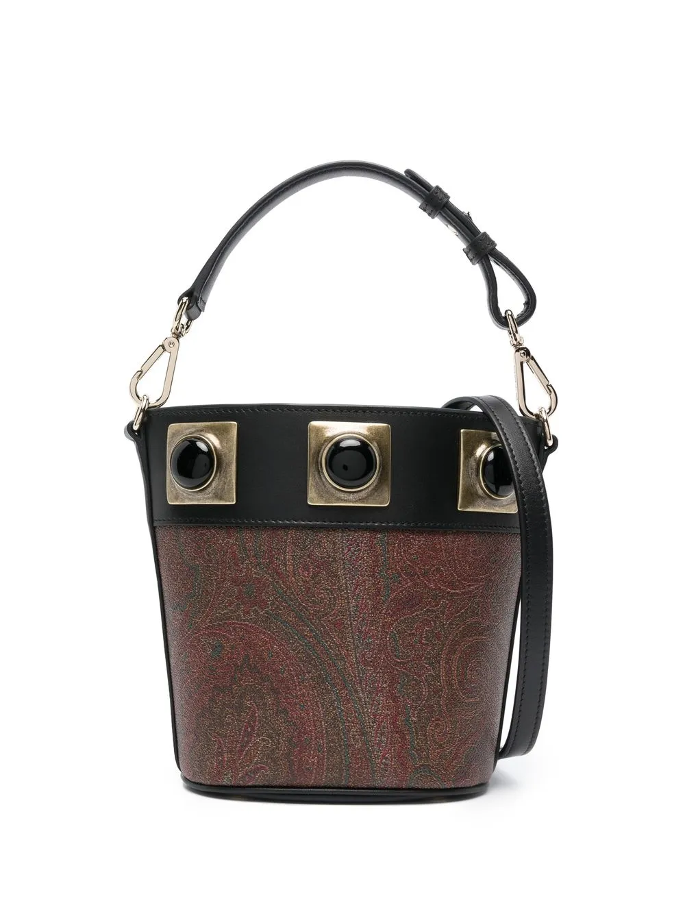 

ETRO gemstone-detailing bucket bag - Black