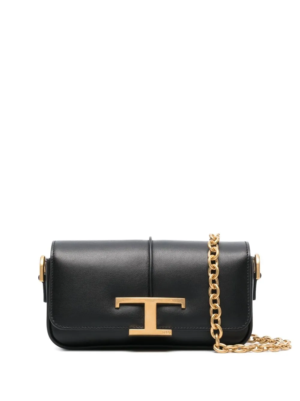 

Tod's logo-plaque leather crossbody bag - 999 ROR NERO