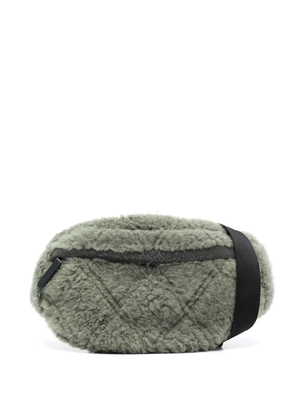 

Brunello Cucinelli shearling quilted belt bag - Green