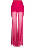 Nensi Dojaka silk-georgette flared trousers - Pink