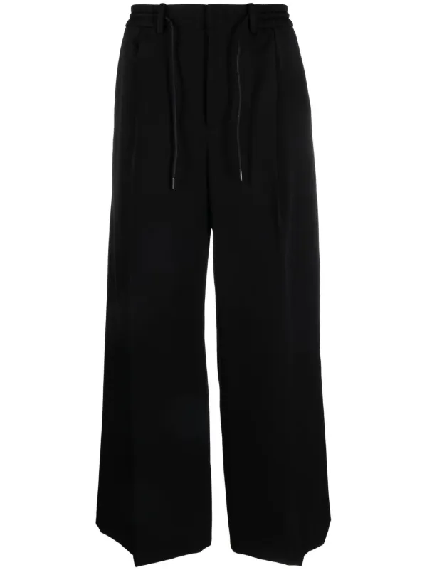 Juun.J プリーツ ワイドパンツ | ブラック | FARFETCH JP