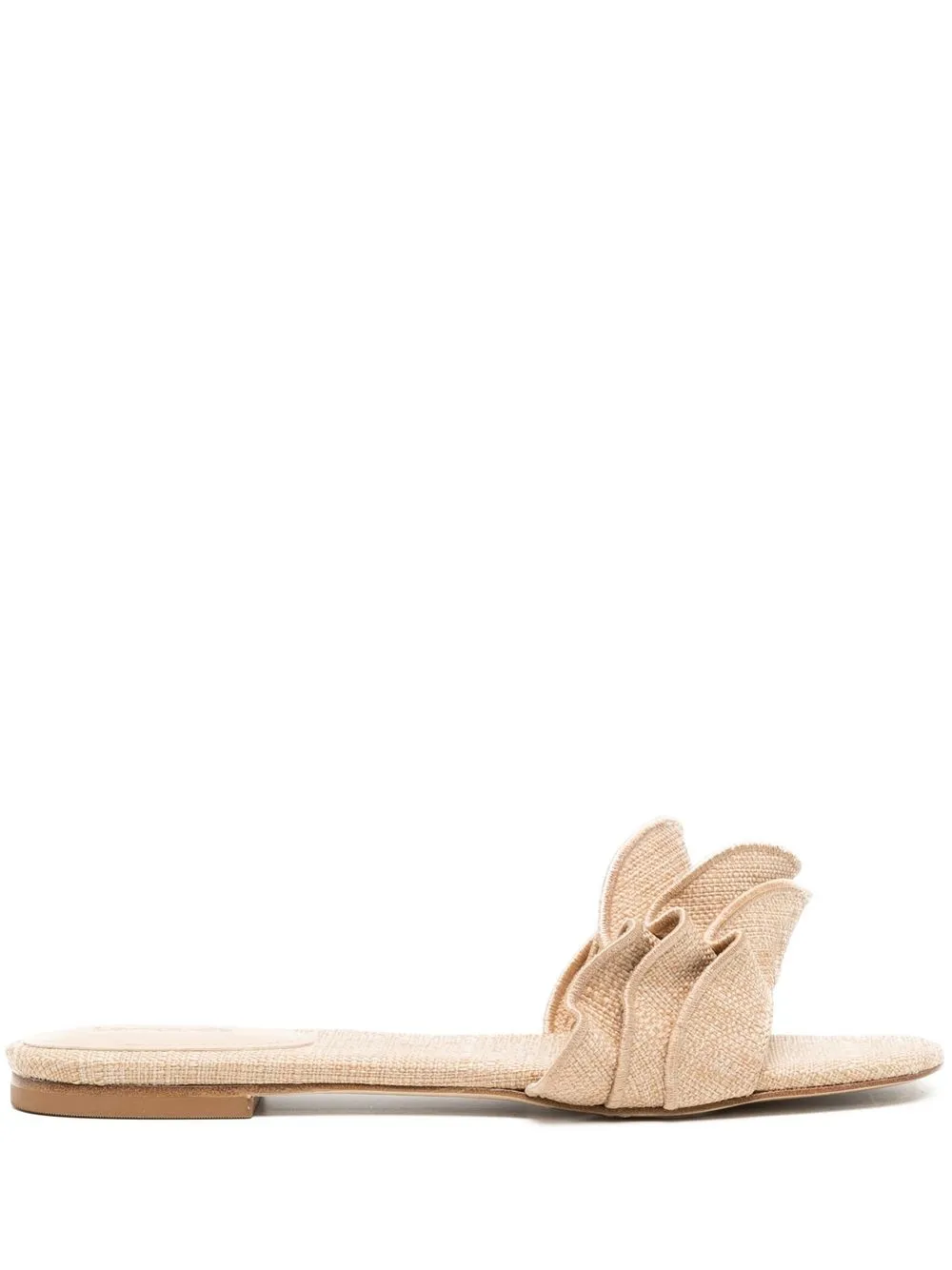 

Larroude Ivy ruffle-detail sandals - Neutrals