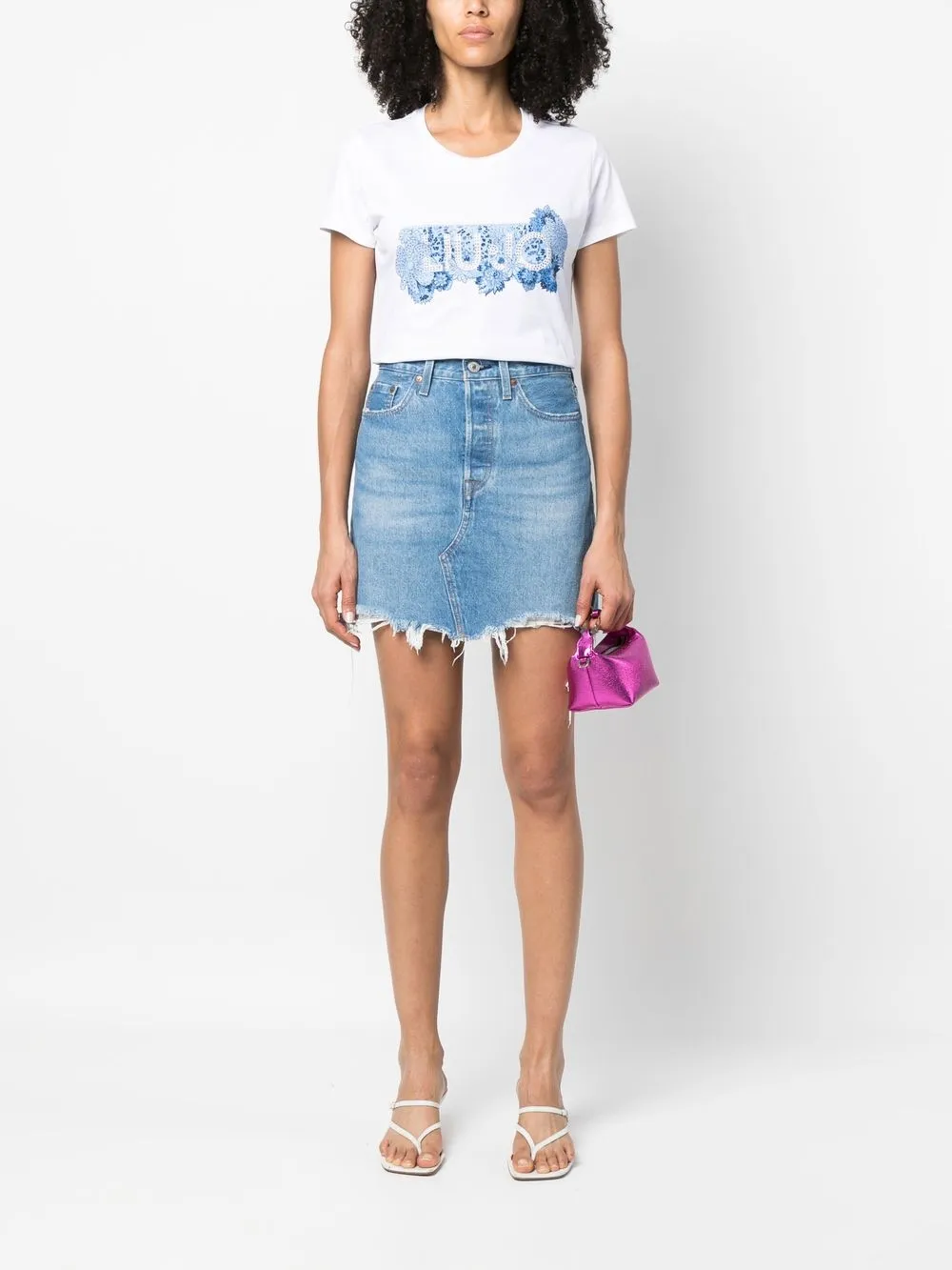 LIU JO T-shirt met logoprint - Wit