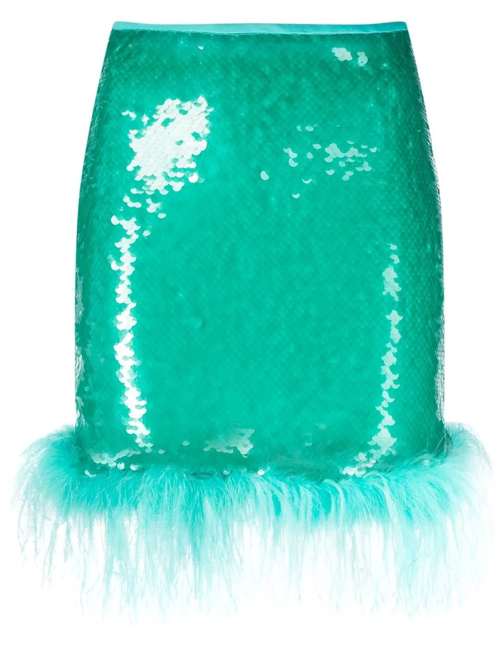 

Giuseppe Di Morabito feather-embellished hem skirt - Green