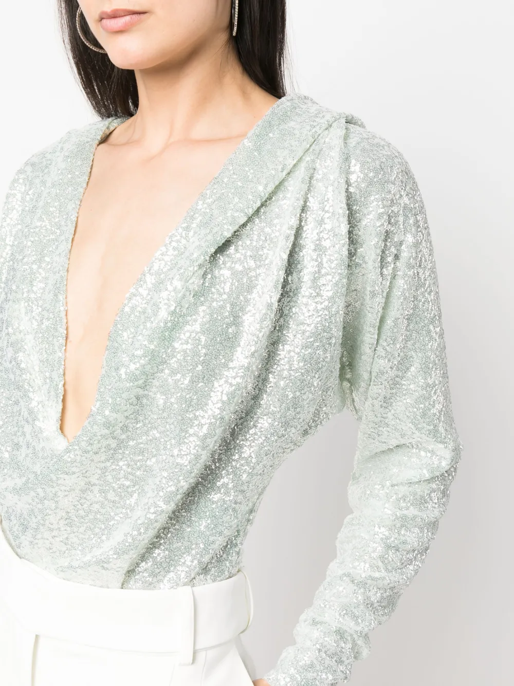 Green sequin bodysuit store
