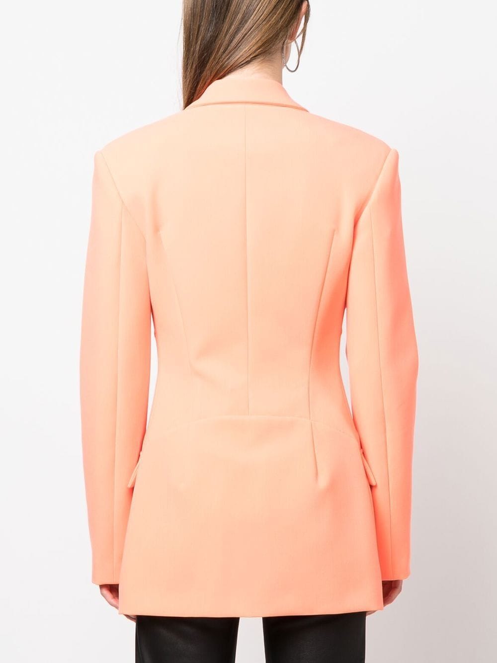 Shop Genny Long-sleeve Zip-up Blazer In Orange