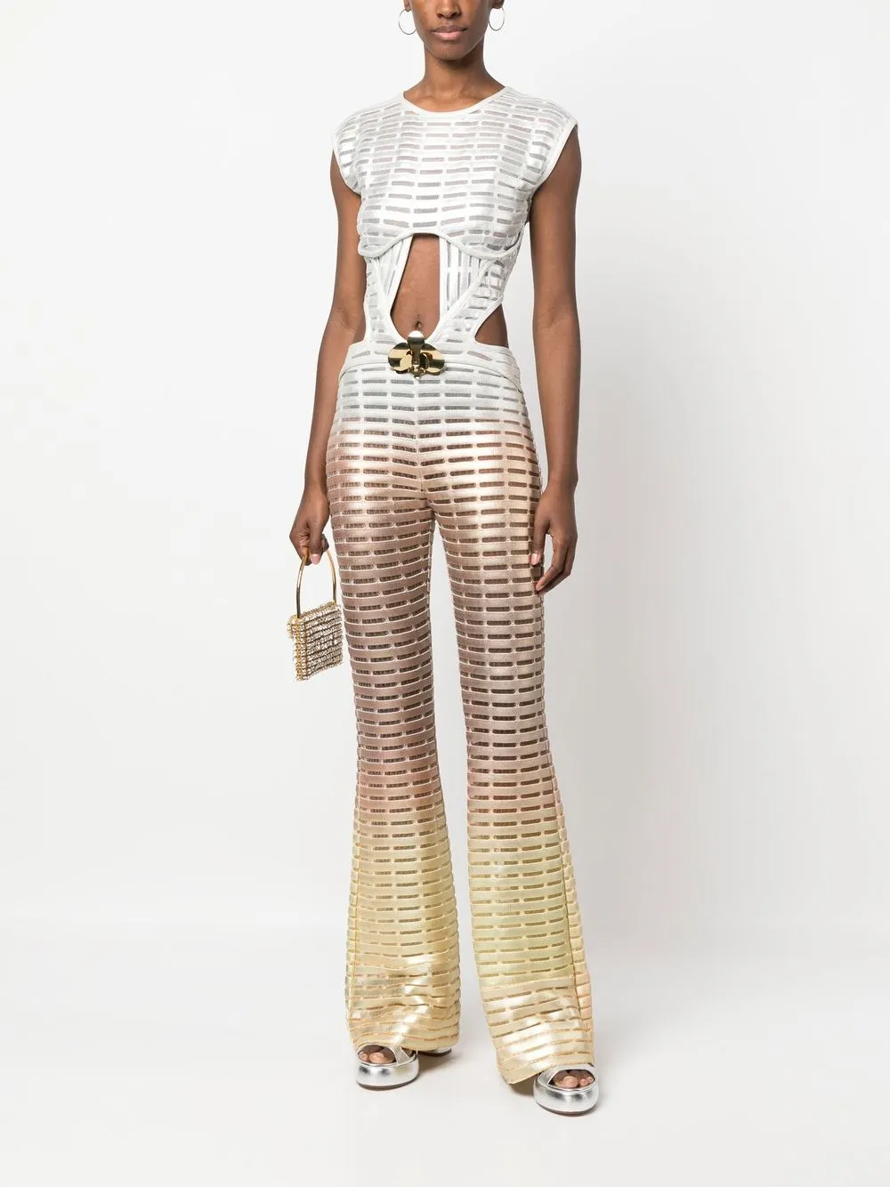Genny Jumpsuit met ombré-effect - Wit
