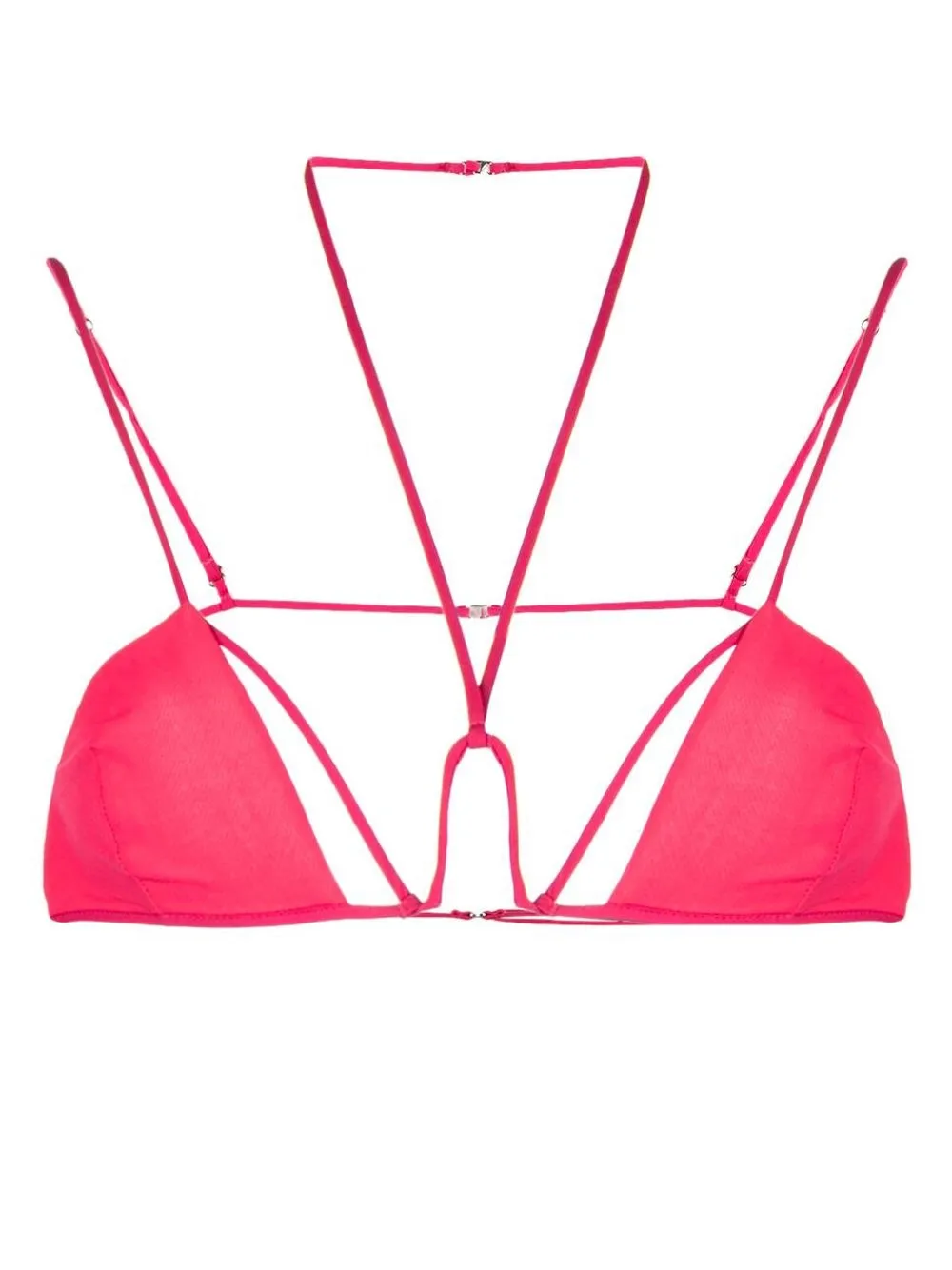 

Nensi Dojaka triangle-cup string bra - Pink