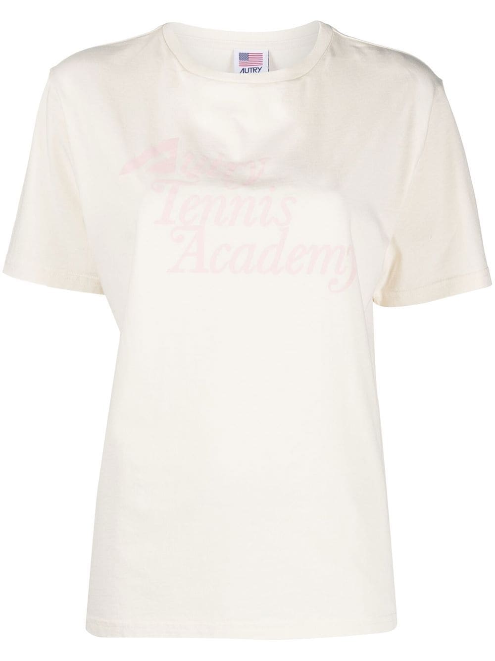 Shop Autry Tennis Academy-print T-shirt In Weiss