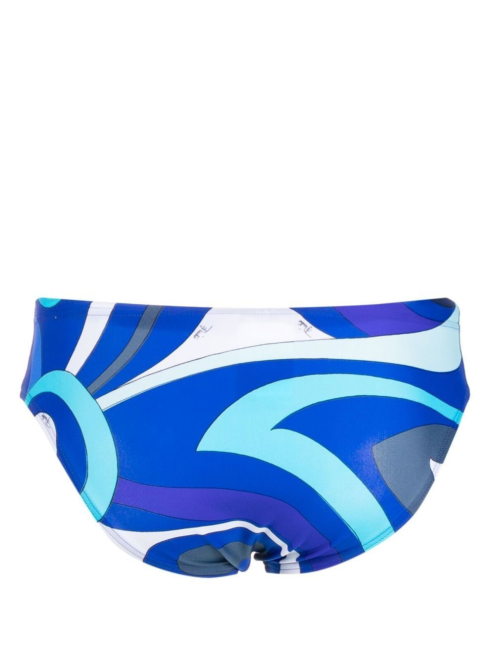 Shop Pucci Marmo-print Swimming Trunks In Blue