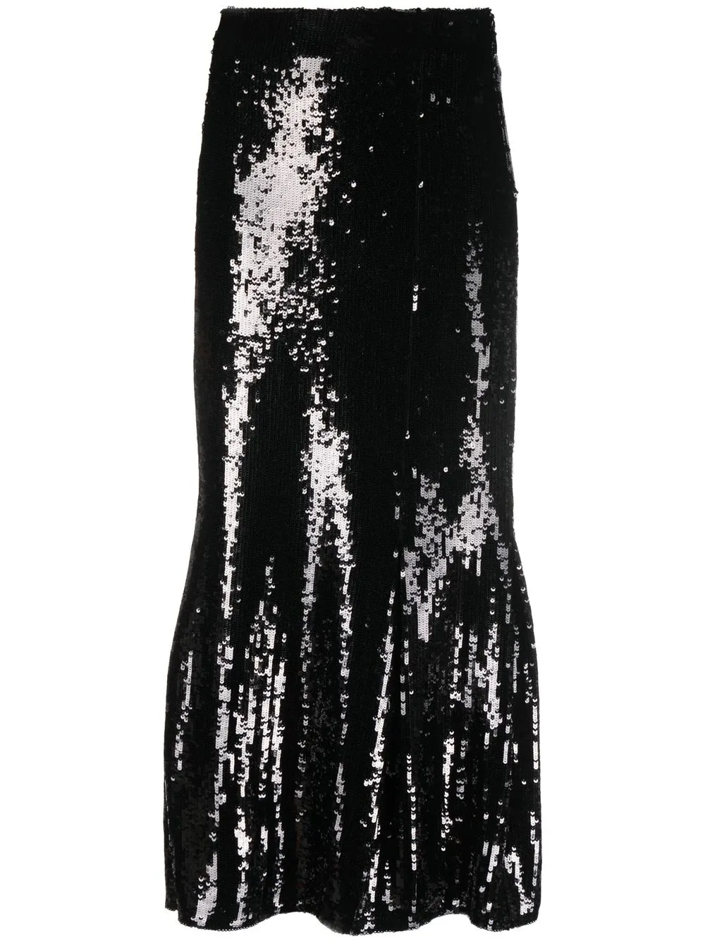 

KHAITE silk sequin-embellished midi skirt - Black