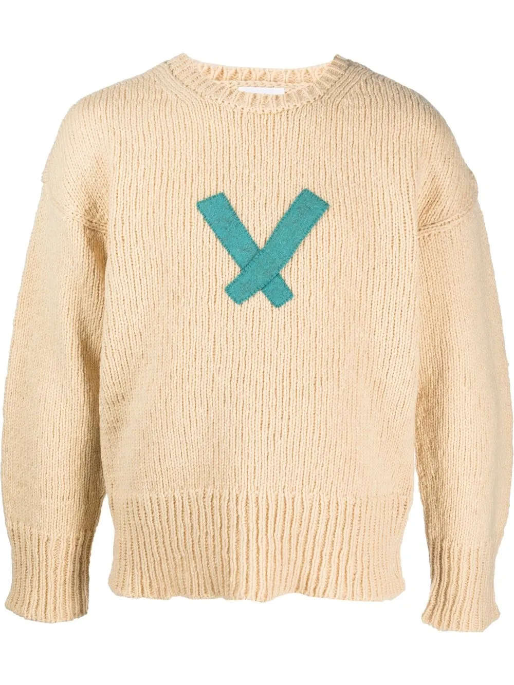 

visvim logo-lettering wool jumper - Neutrals