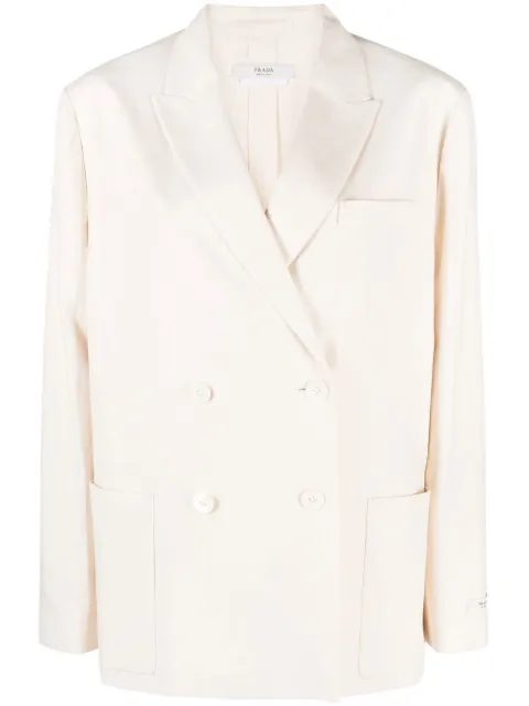 Prada double-breasted button blazer