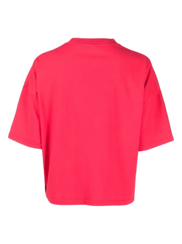 AUTRY ロゴ コーラルピンク コットン Tシャツ Autry コットン Tシャツ | ピンク | FARFETCH JP
