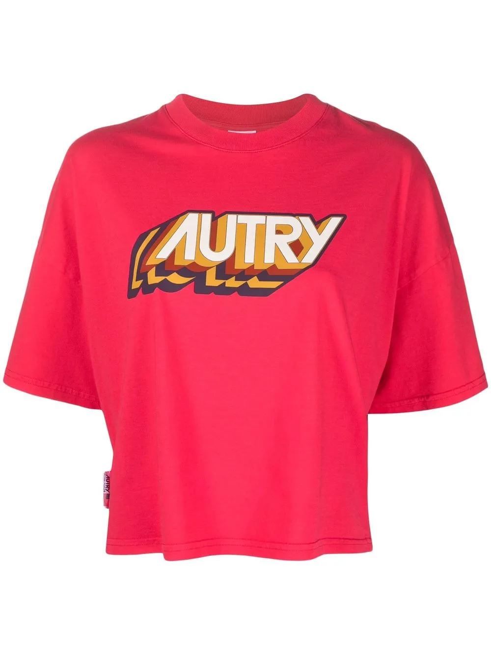 autry t-shirt à logo imprimé - rose