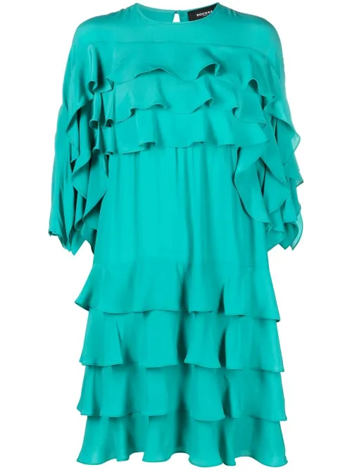 Robe évasée à volants - Rochas - Modalova