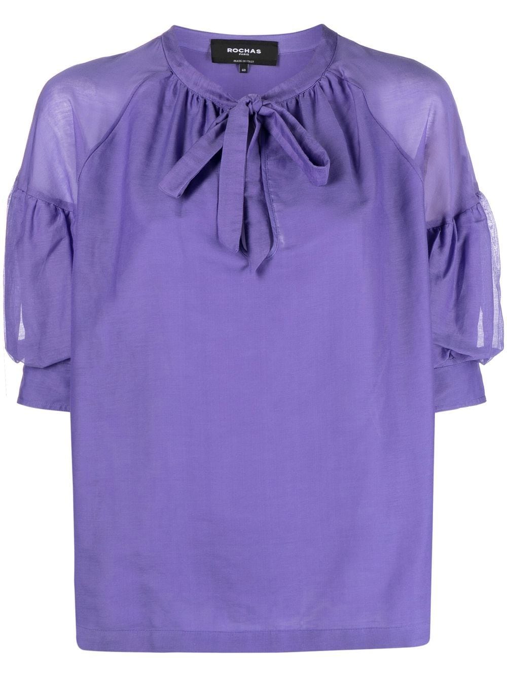 Rochas pussy-bow puff-sleeve Blouse - Farfetch