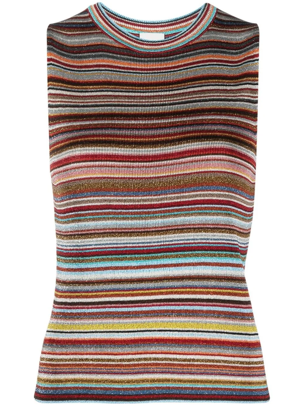 Paul Smith Artist-stripe Sleeveless Top In Multicolor