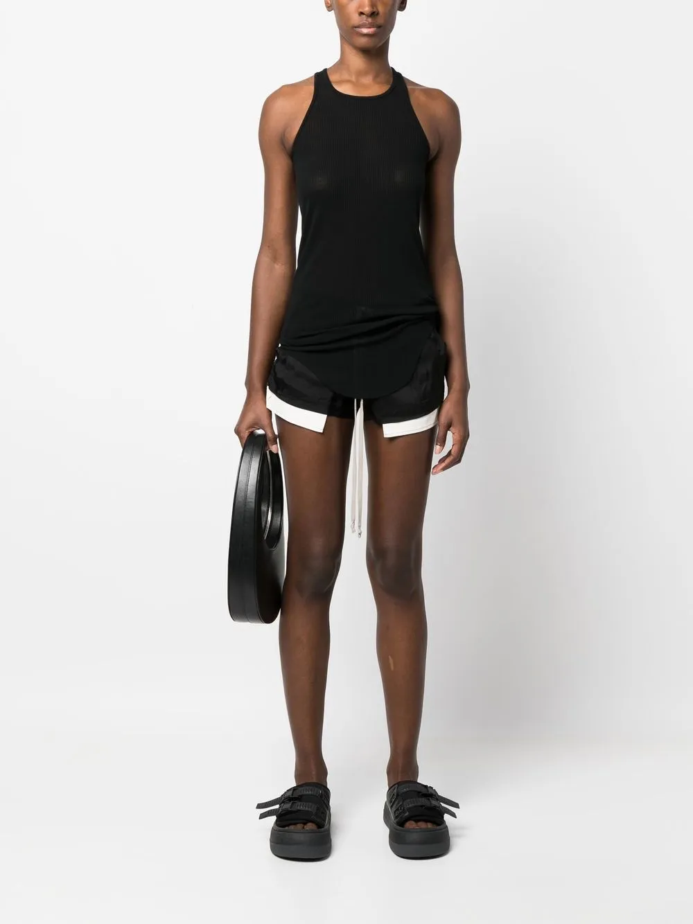 Rick Owens Shorts met vlakken - Zwart