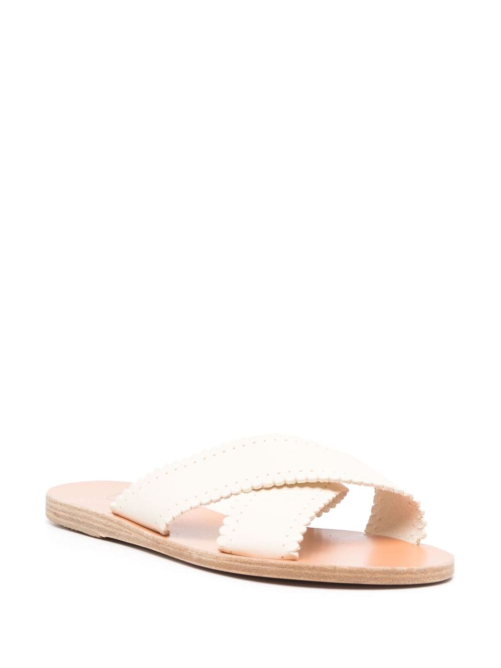 Shop Ancient Greek Sandals Philourgos Slip-on Slides In White