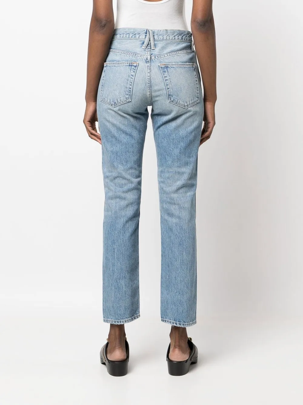 SLVRLAKE highrise taperedleg Jeans Farfetch
