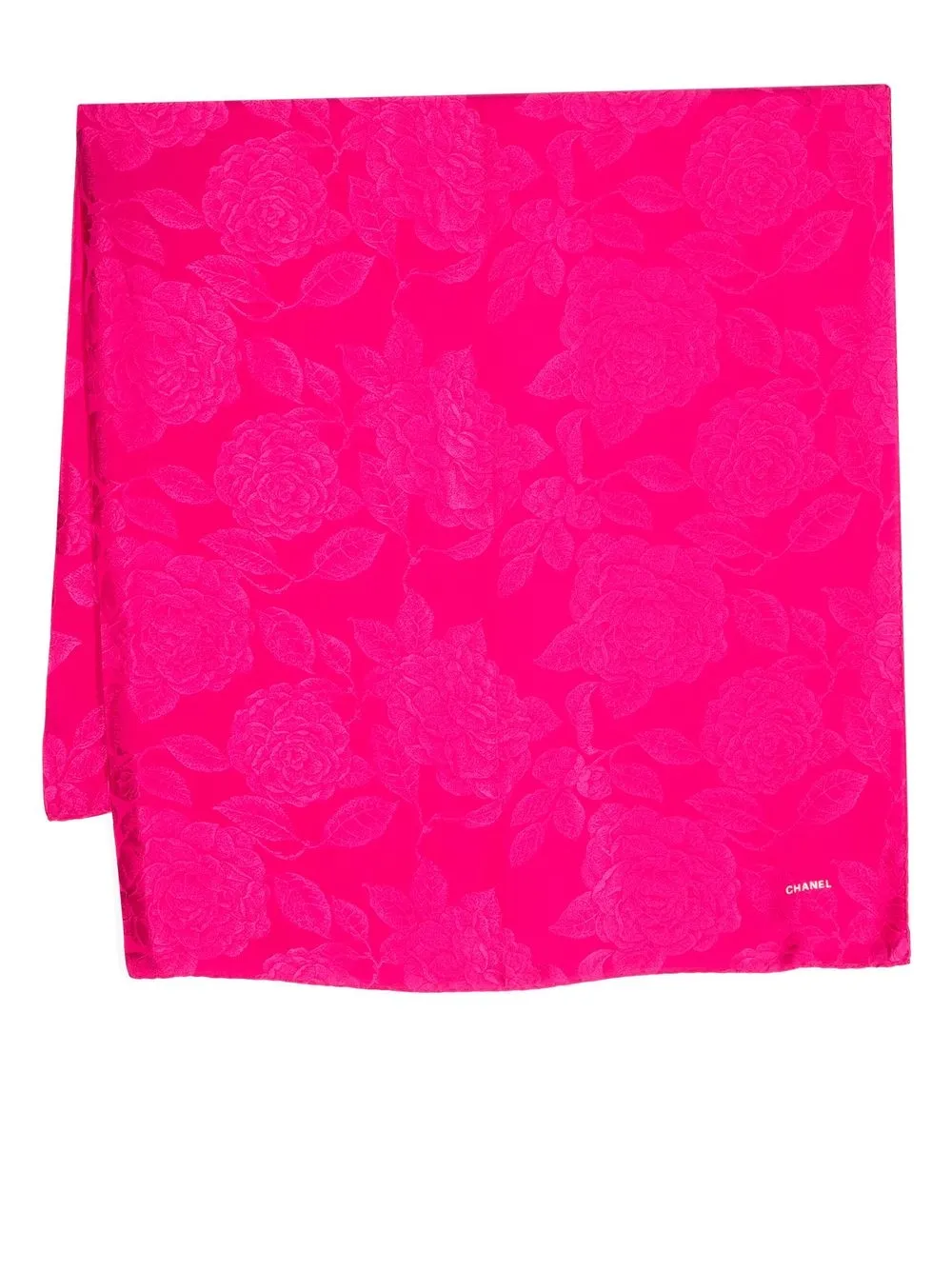 

CHANEL Pre-Owned 2000s rose print silk shawl - Pink