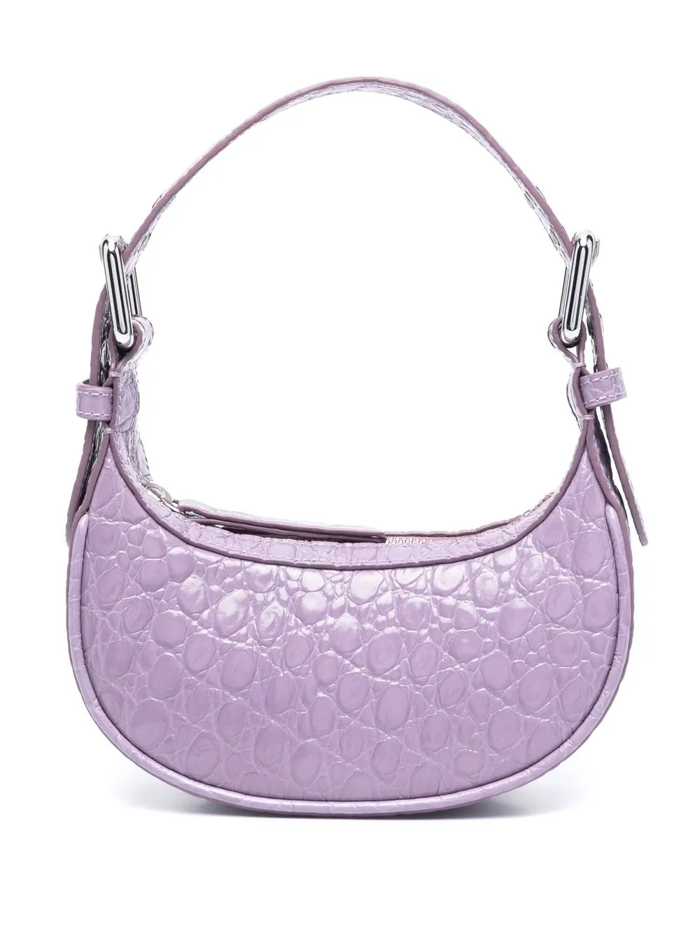 

BY FAR mini Soho crocodile-embossed shoulder bag - Purple