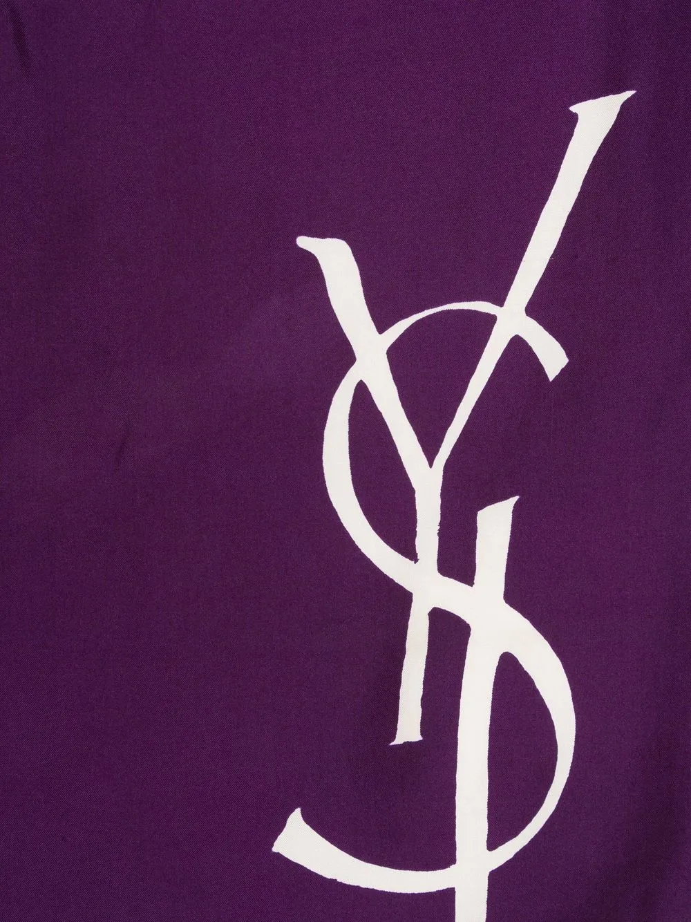 Yves Saint Laurent PreOwned 2000s Logo Print Silk Scarf Farfetch