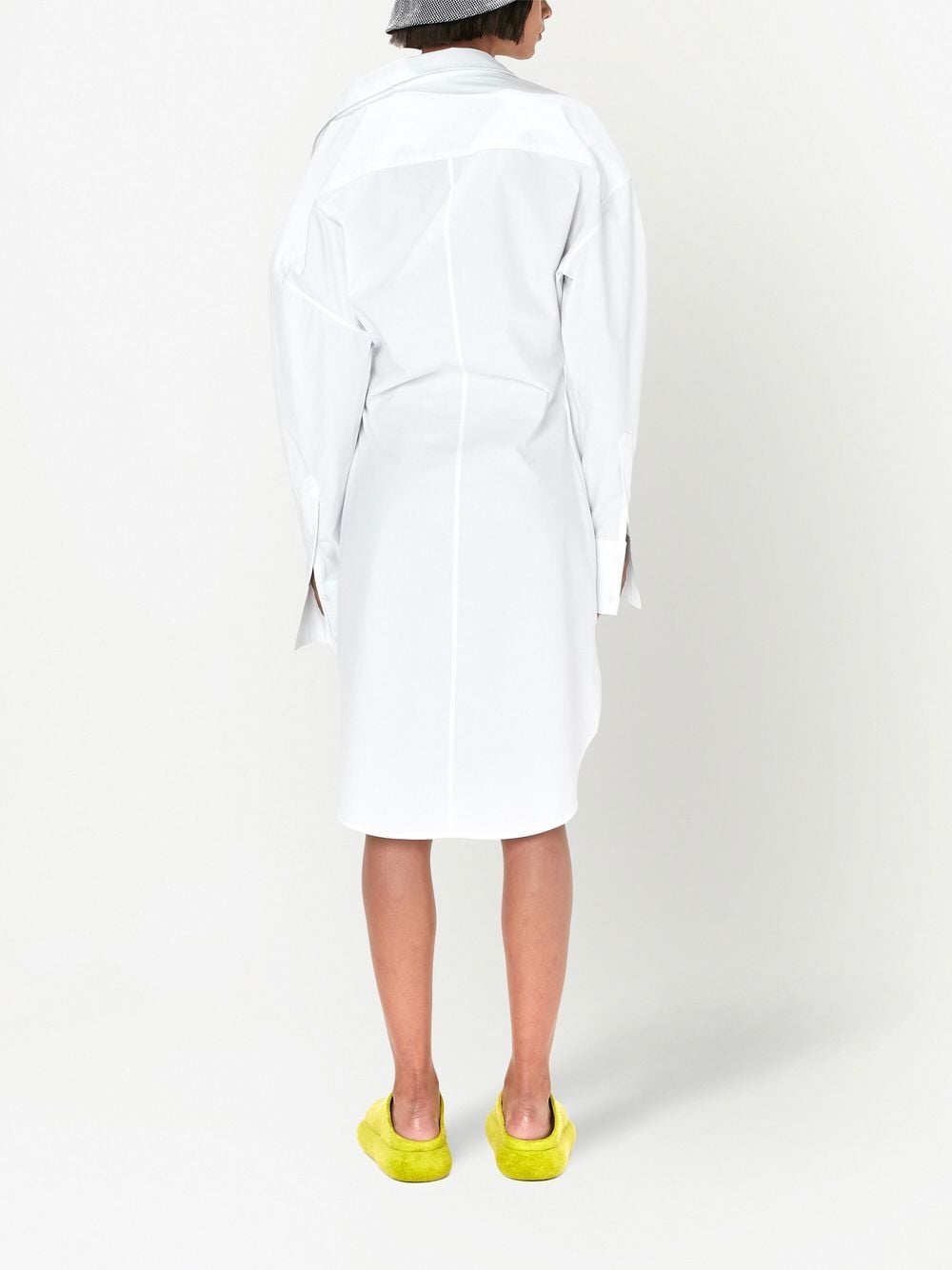 Shop Jw Anderson Lace-detail Shirt Dress In White