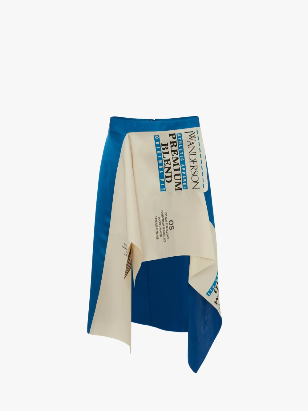 Jw Anderson Asymmetric Care Label Skirt In White