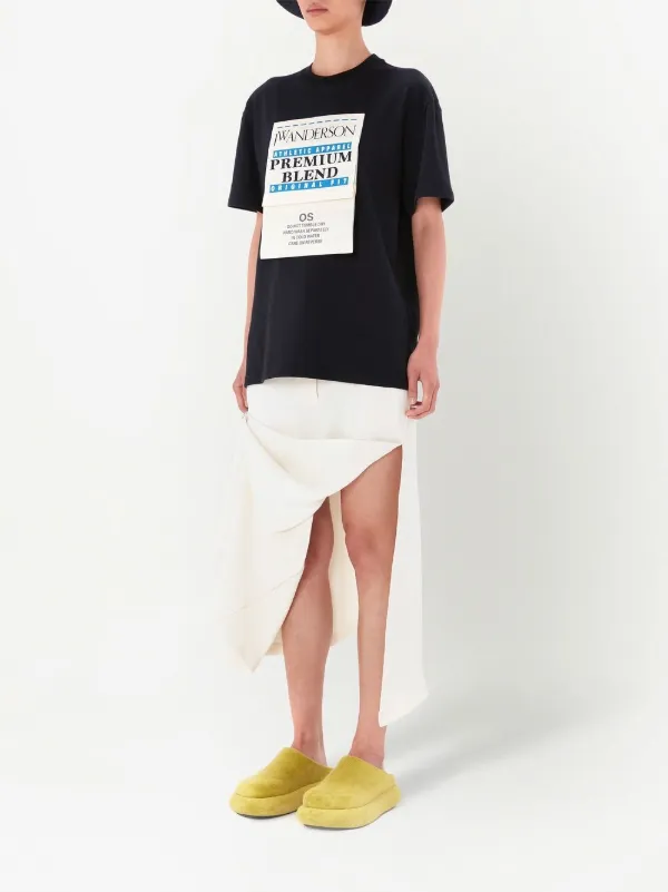 スカート JW ANDERSON Women Skirts DK0023PG1195929 Grey JW ANDERSON Twisted asymmetric denim wrap-effect midi skirt