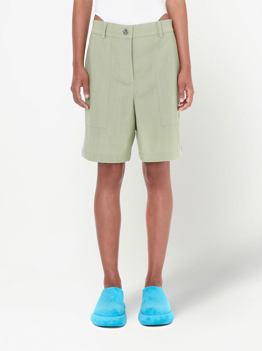 Shop Jw Anderson Above-knee Shorts In Green