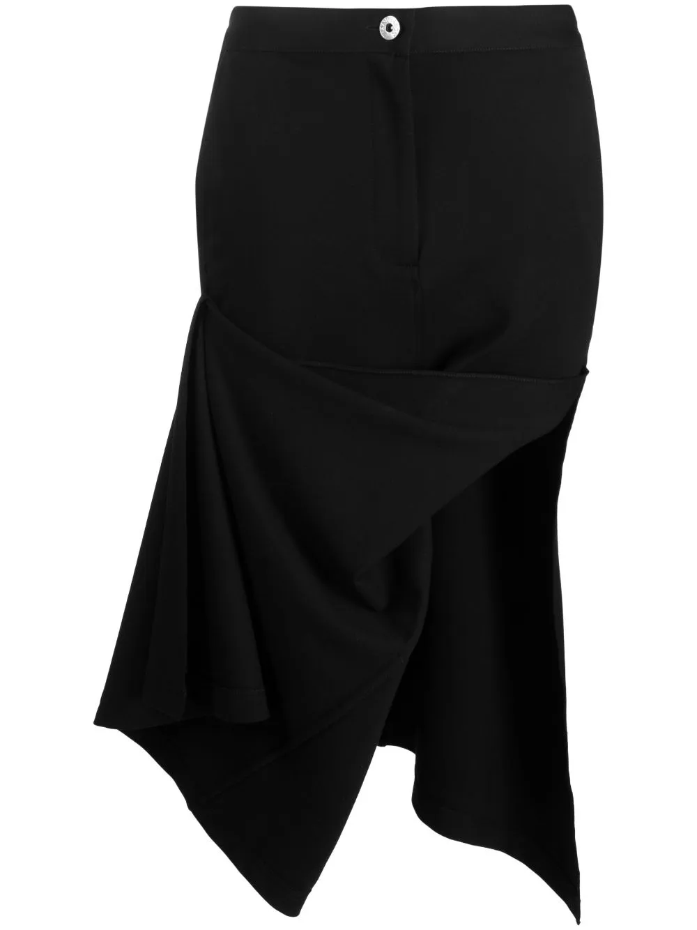 JW Anderson ASYMMETRIC DRAPED SKIRT - Noir Top Merken Winkel
