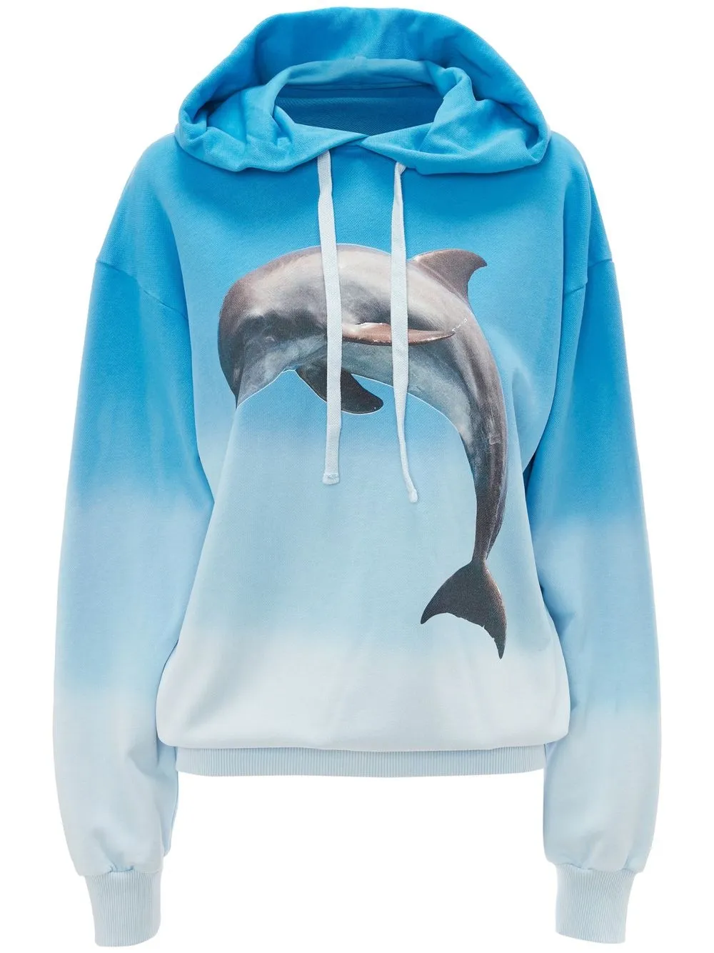 JW Anderson graphic-printed degradé hoodie - Blue