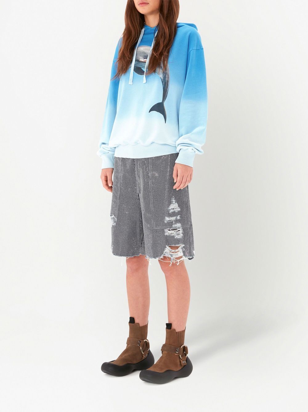 JW Anderson Hoodie met print - Blauw