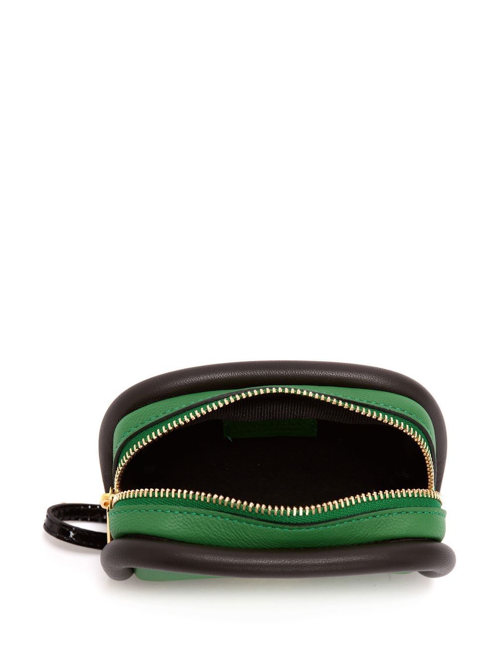 Shop Jw Anderson Bumper-7 Leather Micro Bag In Green