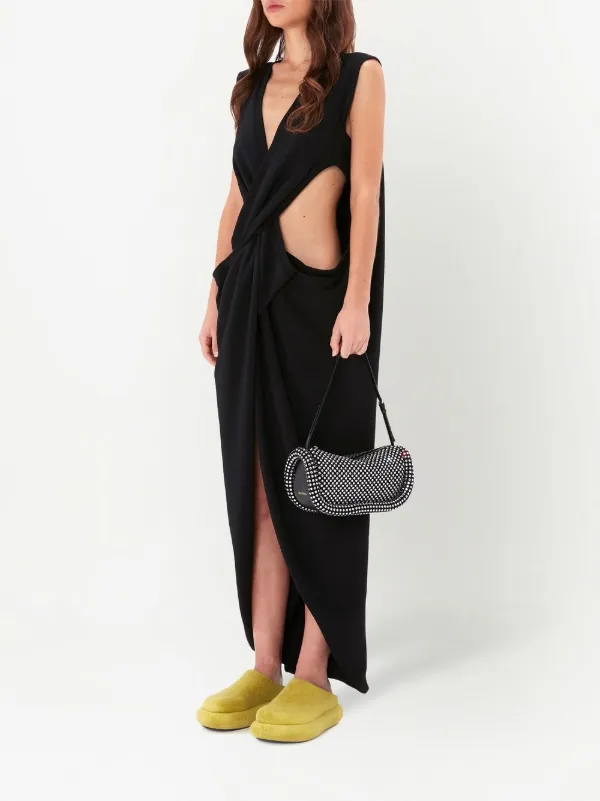 JW ANDERSON クリスタルロゴレザーショルダーバッグ ブラック JW Anderson バンパー 15 クリスタル レザーショルダーバッグ