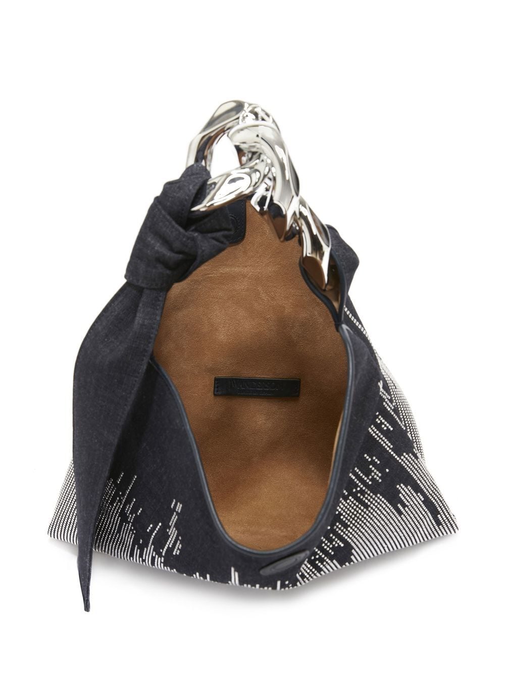 Shop Jw Anderson Small Chain Hotfix Shoulder Bag In Black