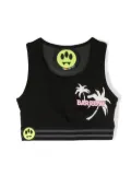 Barrow kids logo-print sleeveless top - Black