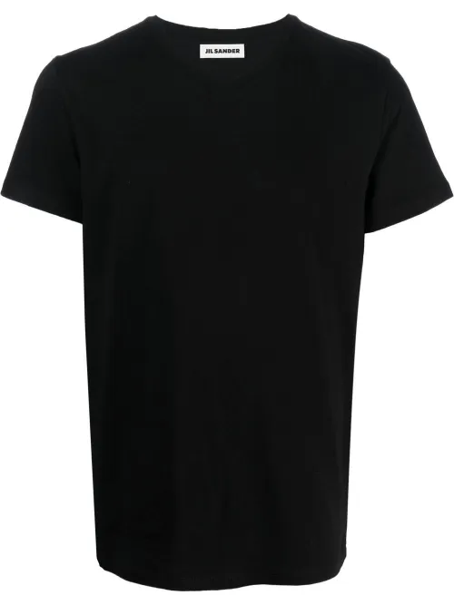 T-shirt en coton à col v - Jil Sander - Modalova