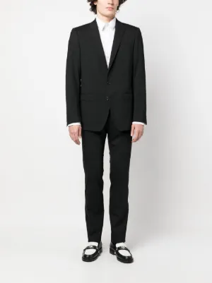 DOLCE&GABBANA ベージュスーツ Crepe de chine silk shirt with scarf detail in White for Men