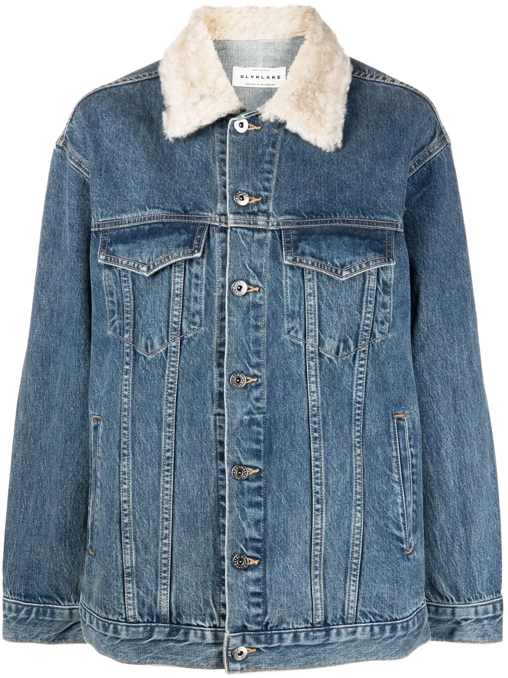 

SLVRLAKE Stranger shearling denim jacket - Blue