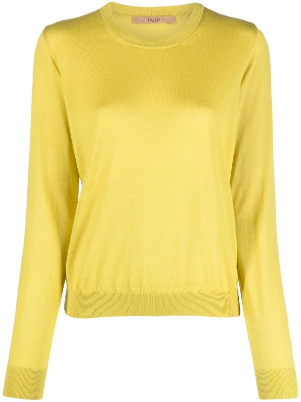 Yellow fine knit on sale jumper