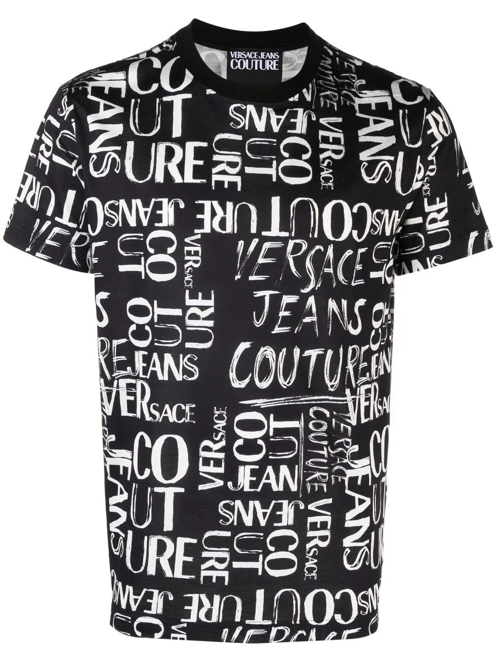 

Versace Jeans Couture playera manga corta con logo estampado - Negro