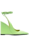BY FAR Vaughn slingback wedge pumps - Green