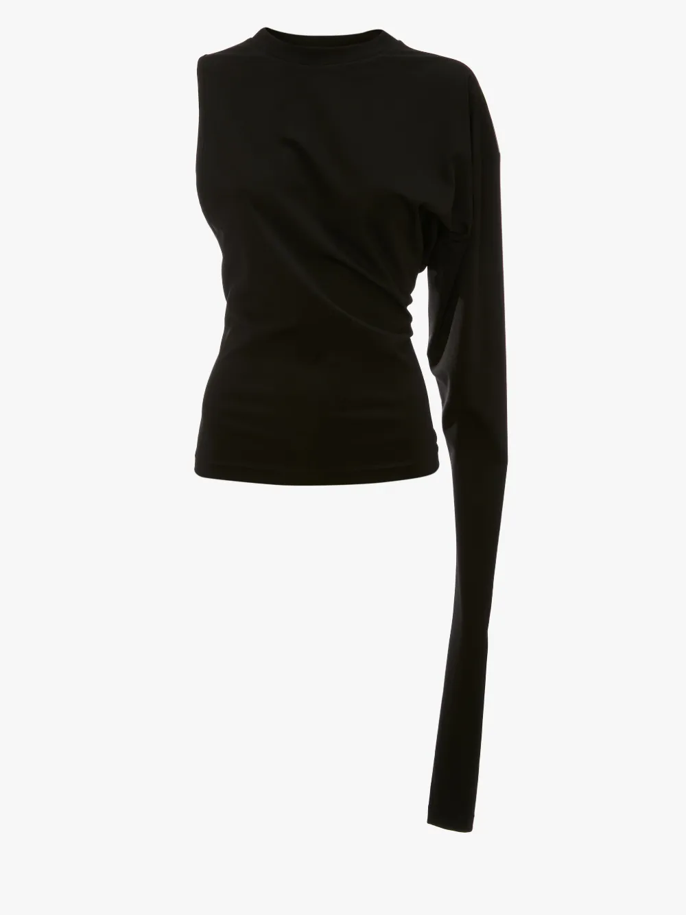 Jw Anderson Asymmetric Cutout One-sleeve Top In Black