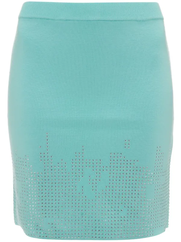JW Anderson Stud-detail Knitted Skirt in Blue